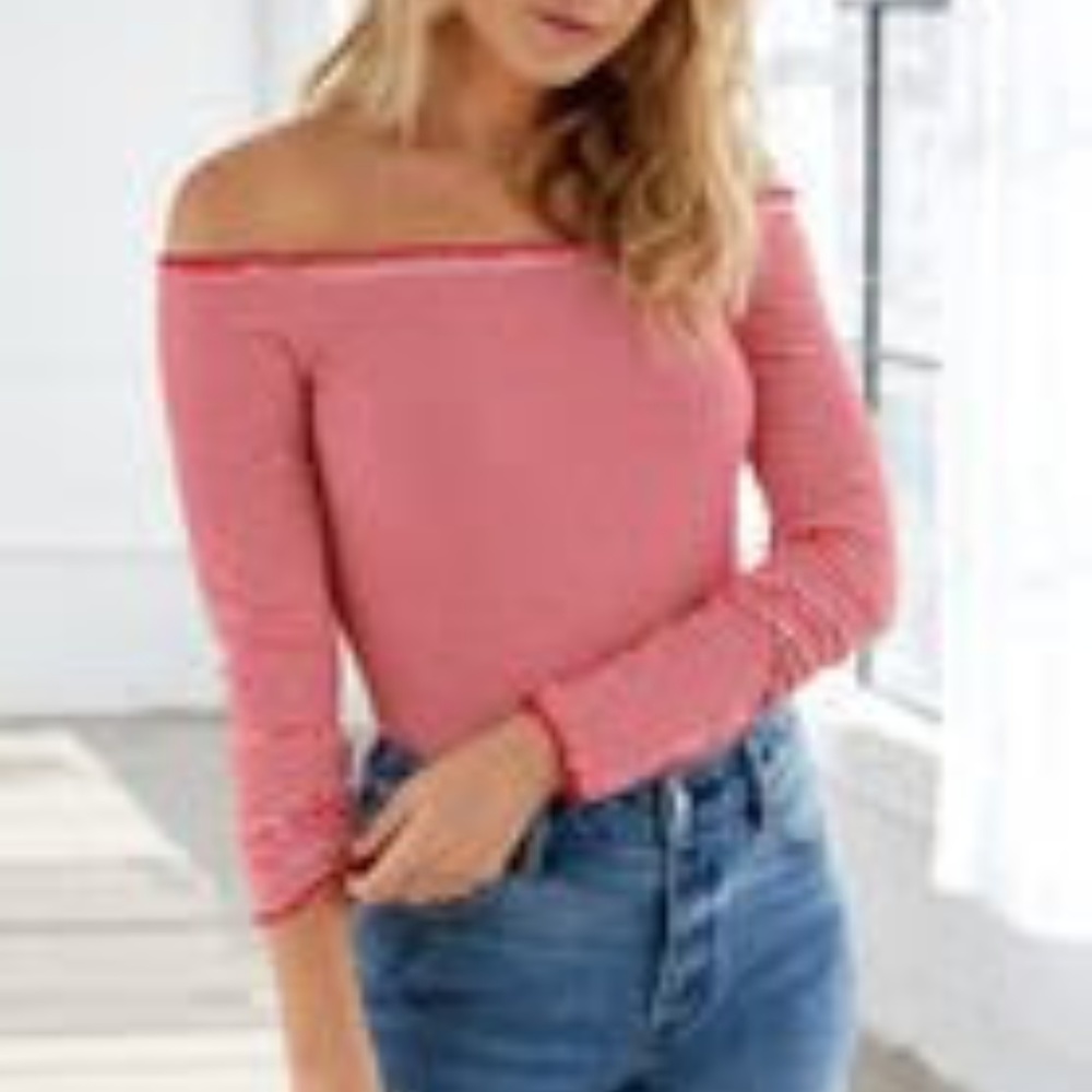 Pacsun Off The Shoulder Lettuce Edge Top